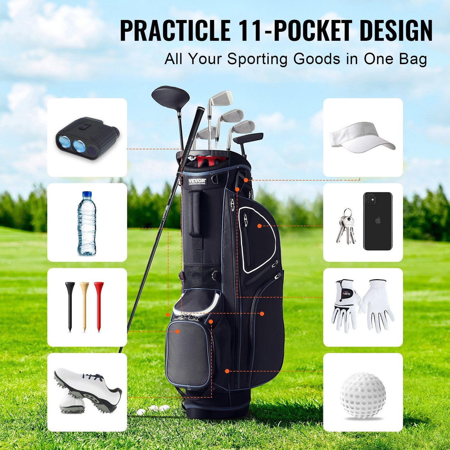 VEVOR 14 Way Organizer Divider Premium Cart Golf Bag