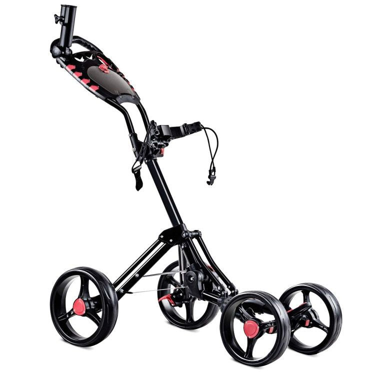 4 Wheel Folding Golf Pull Push Cart Trolley