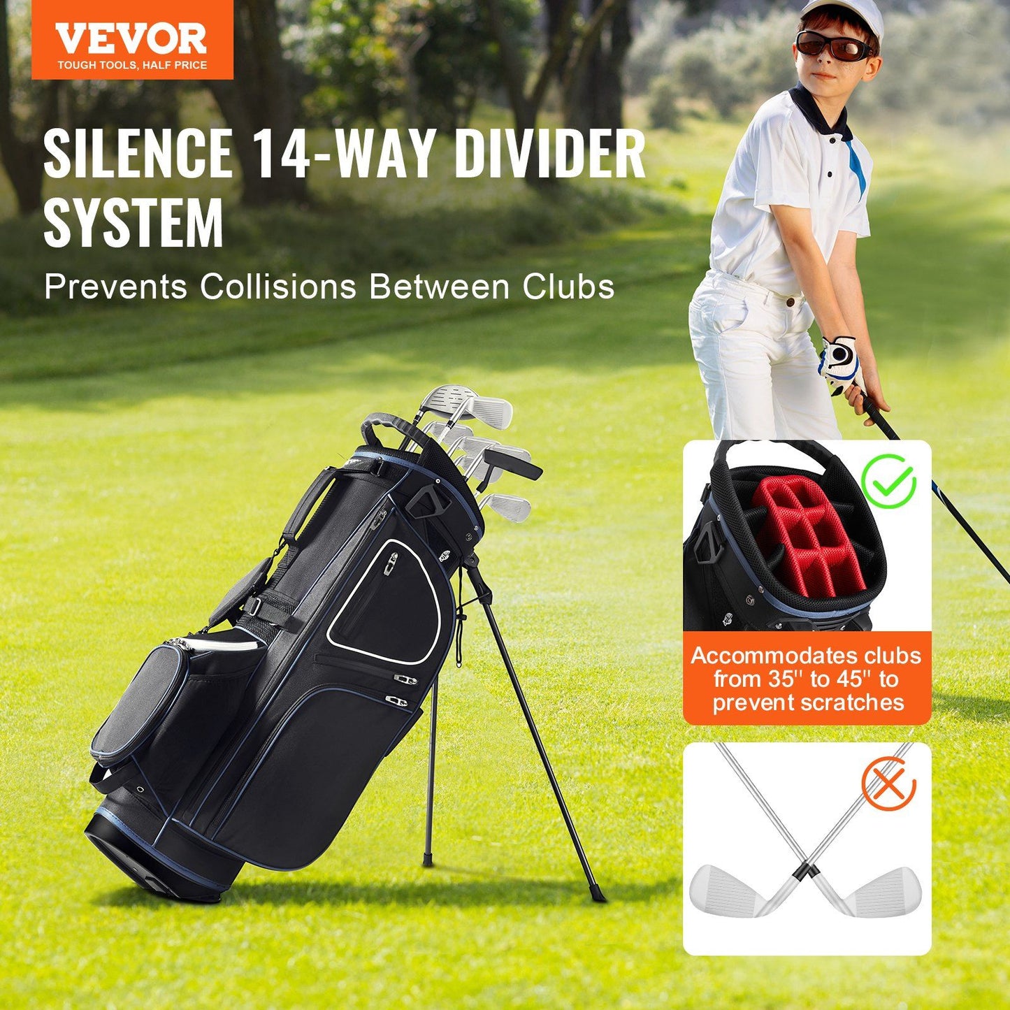 VEVOR 14 Way Organizer Divider Premium Cart Golf Bag